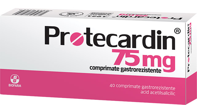 Afectiuni cardiace  - Protecardin, 75 mg, 40 Comprimate Gastrorezistente, Biofarm, farmacieieftina.ro