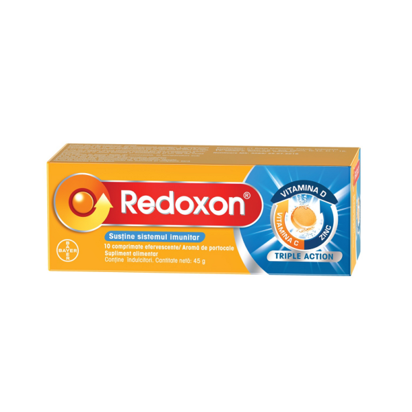 Imunitate scazuta - Redoxon Triple Action ,10 Comprimate effervescente, farmacieieftina.ro
