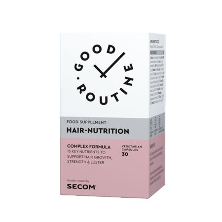 Caderea parului - Secom Good Routine Hair Nutrition, 30 Capsule Vegane, farmacieieftina.ro