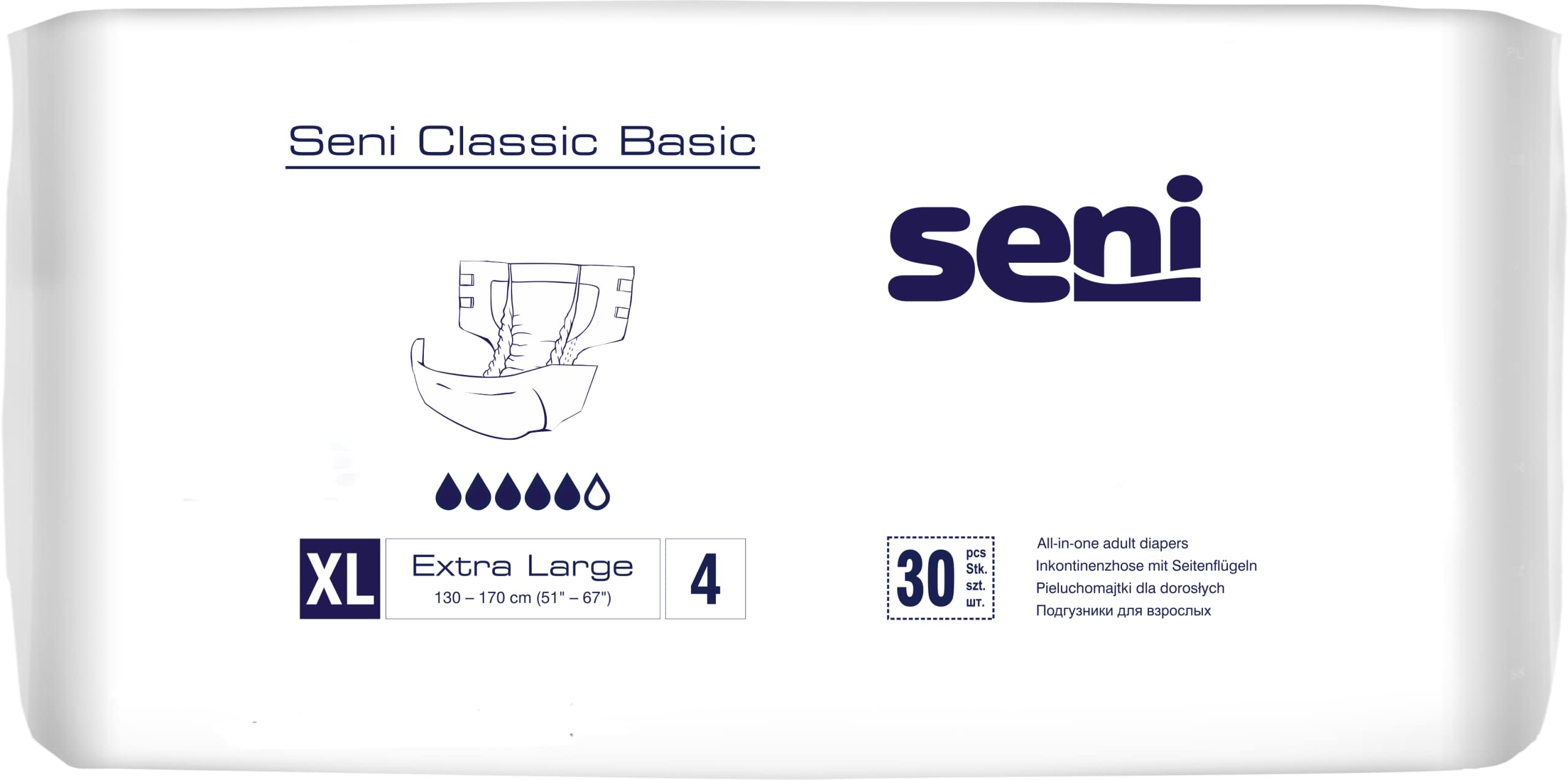 Scutece si cearsafuri - Seni Classic Basic Extra Large A30, farmacieieftina.ro
