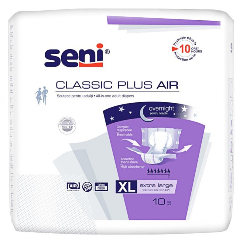 Scutece si cearsafuri - Seni Classic Plus Air Extra Large A10, farmacieieftina.ro