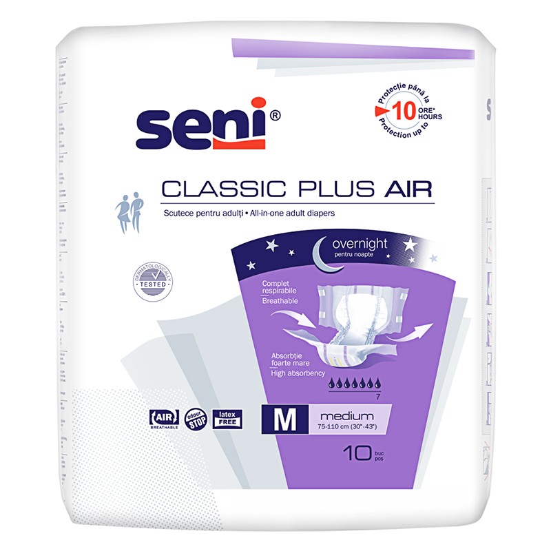 Scutece si cearsafuri - Seni Classic Plus Air Medium A10, farmacieieftina.ro