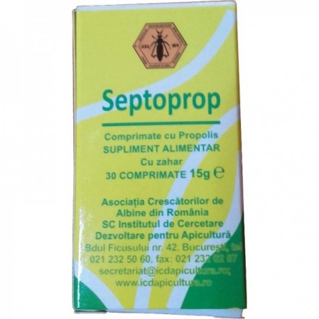 Afectiuni respiratorii - Septoprop 30 Comprimate Institutul Apicol, farmacieieftina.ro