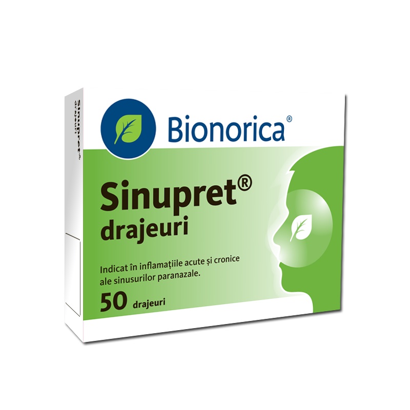 Sinuzite, rinite - Sinupret, 50 Drajeuri, Bionorica, farmacieieftina.ro