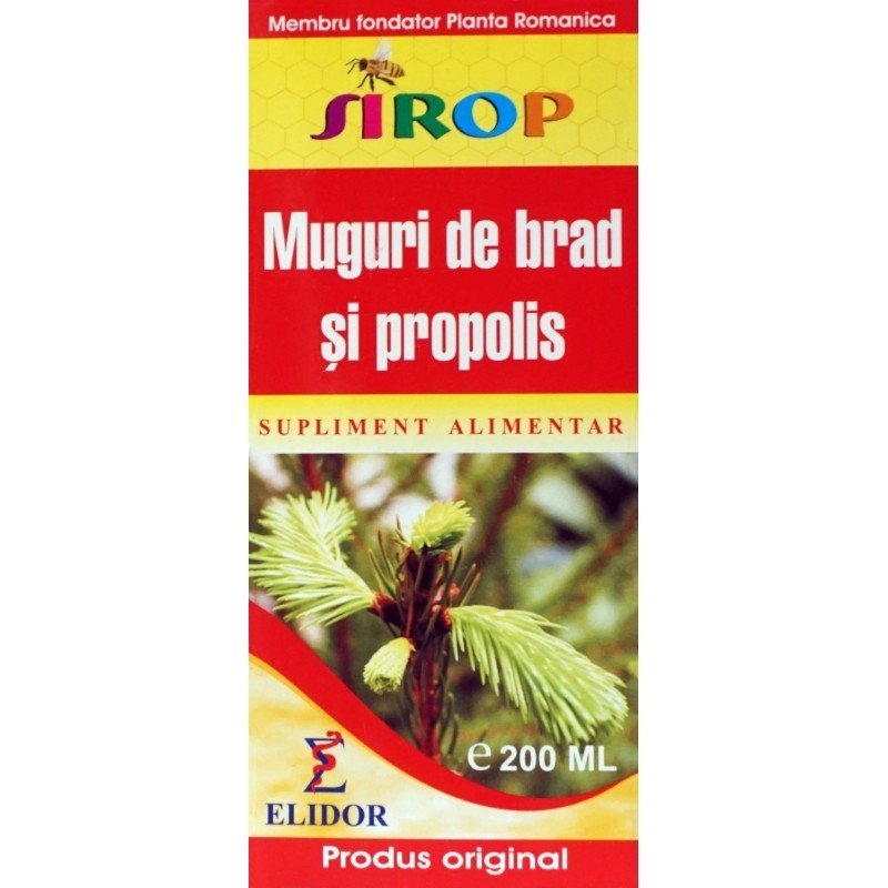 Tuse - Sirop de Muguri de Brad si Propolis, 200 ml, Elidor, farmacieieftina.ro