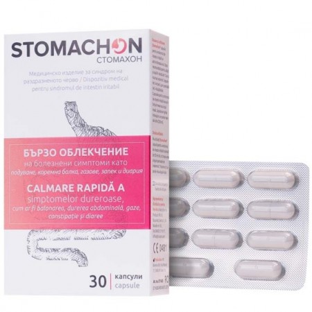 Afectiuni digestive si intestinale - Stomachon, 30 Capsule, Naturpharma, farmacieieftina.ro