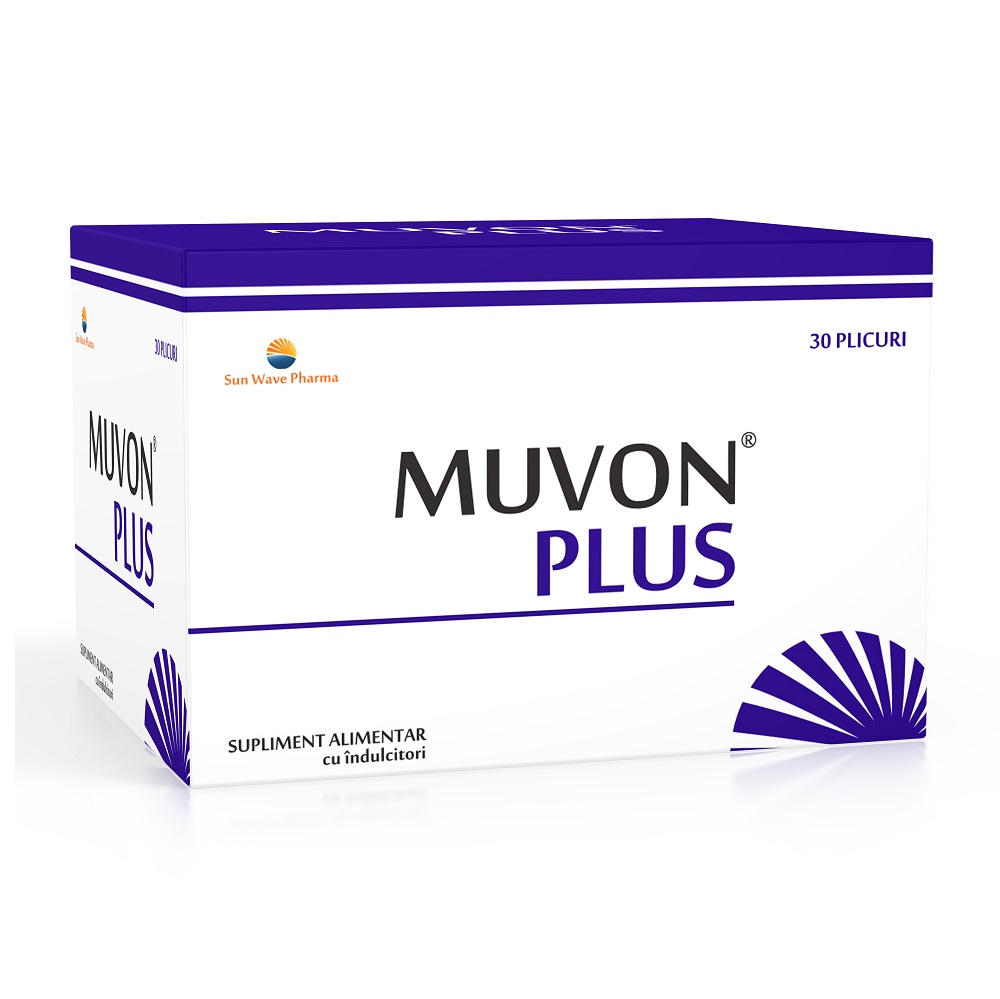 Afectiuni ale articulatiilor si sistemului osos - Muvon Plus, 30 plicuri, Sun Wave, farmacieieftina.ro