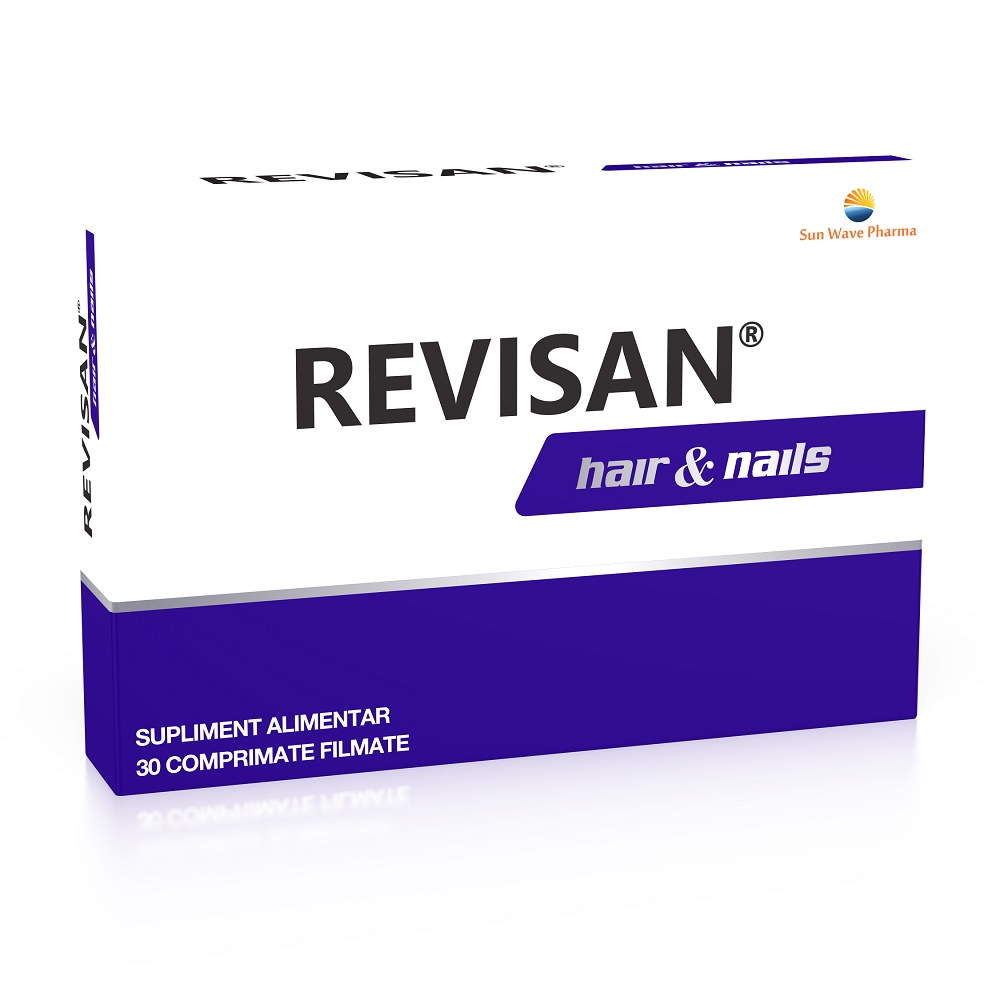 Vitamine pentru par, piele si unghii - Sun Wave Pharma Revisan hair&nails ,30 capsule, farmacieieftina.ro