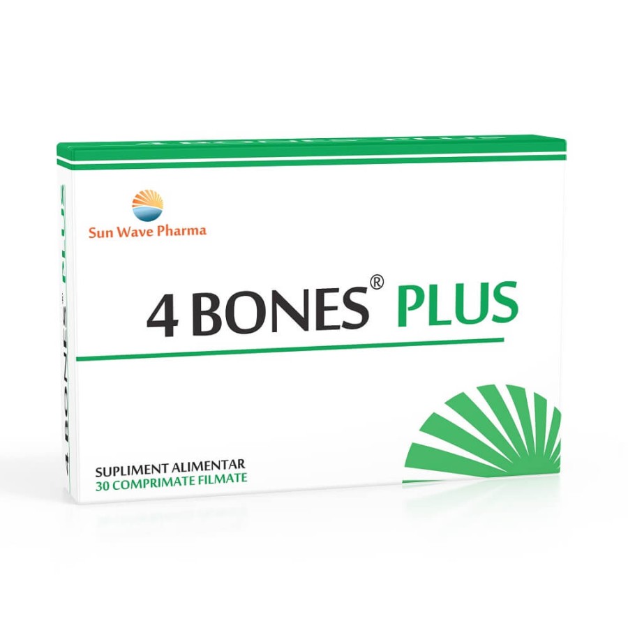 Afectiuni ale articulatiilor si sistemului osos - Sun Wave Pharma 4 Bones Plus 30 capsule, farmacieieftina.ro
