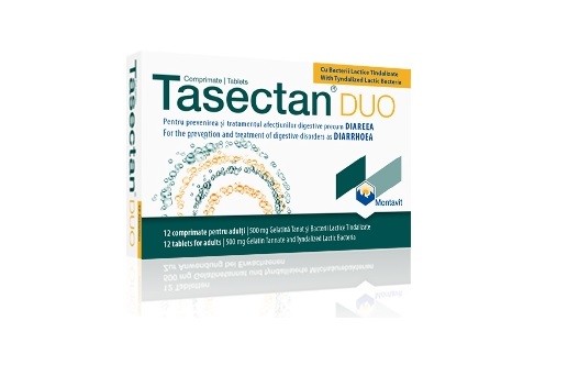 Afectiuni digestive si intestinale - Tasectan Duo 500 mGAdulti, 12 Tablete, Montavit, farmacieieftina.ro