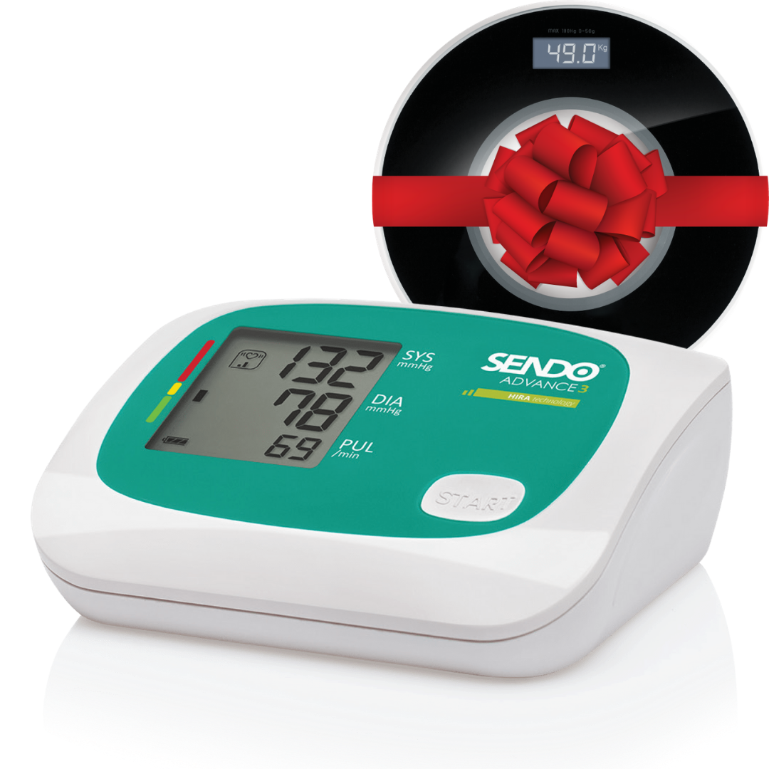 Tensiometre - Tensiometru digital Sendo Advance 3 + Cantar de corp cadou, farmacieieftina.ro