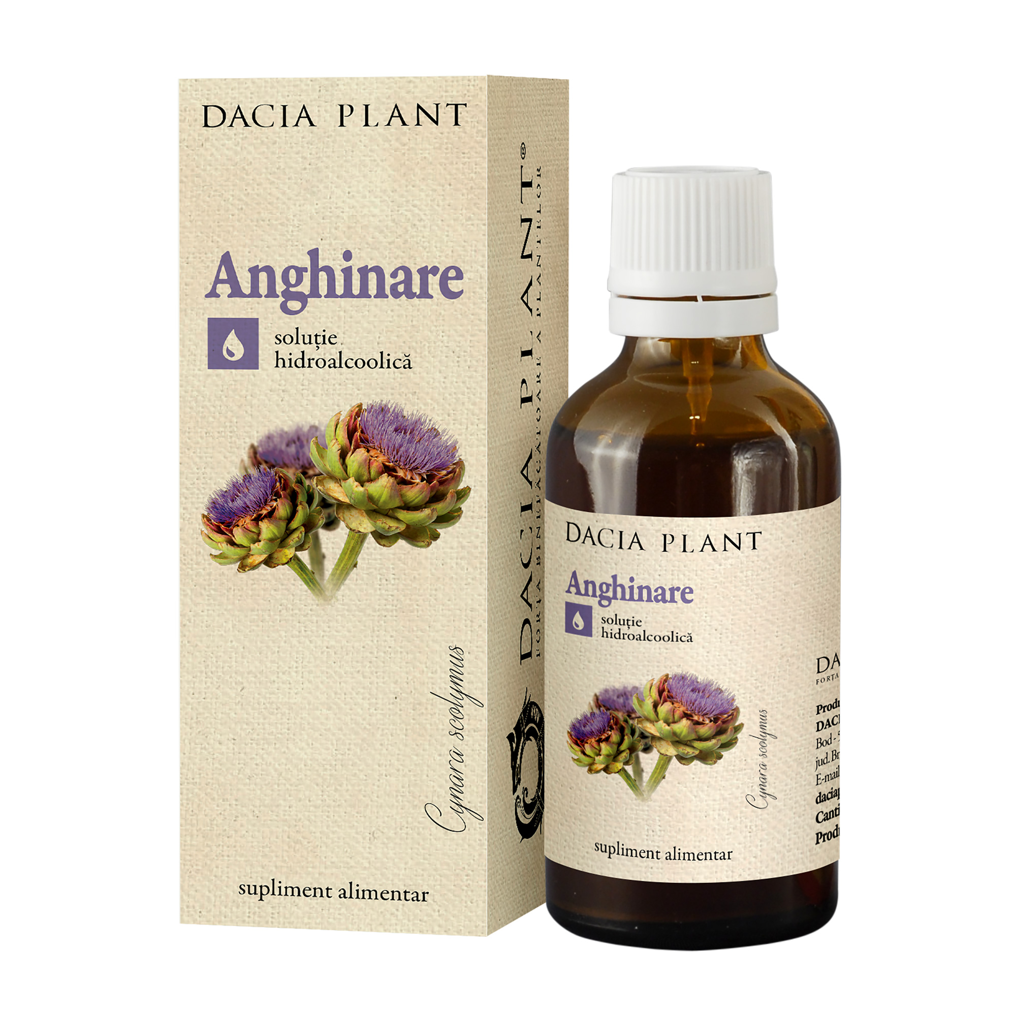 Vitamine, minerale si antioxidanti - Tinctura anghinare 50ml, farmacieieftina.ro