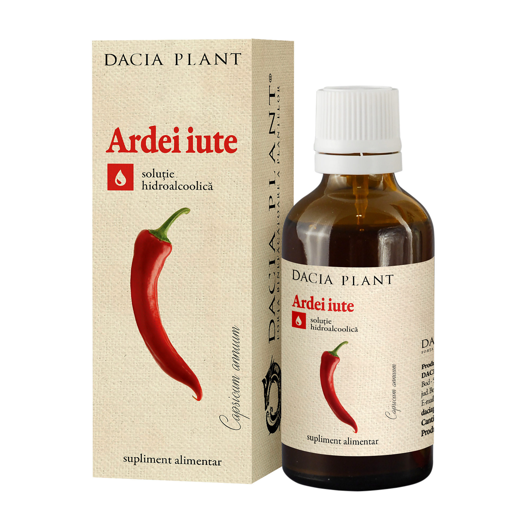 Vitamine, minerale si antioxidanti - Tinctura ardei iute 50ml, farmacieieftina.ro