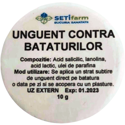   - UNGUENT CONTRA BATATURILOR 10 g, farmacieieftina.ro