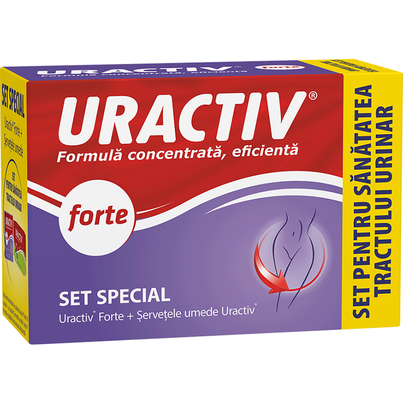 Afectiuni renale si urologice  - Uractiv Forte 10 Capsule Cuservetele Umede Cadou, farmacieieftina.ro