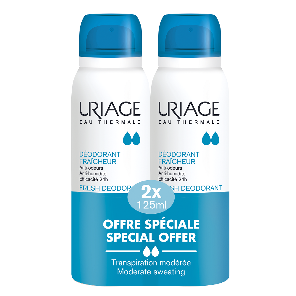 Antiperspirante si deodorante - Uriage  Deo Spray Alaun 125ml, 2 fl   65183387, farmacieieftina.ro