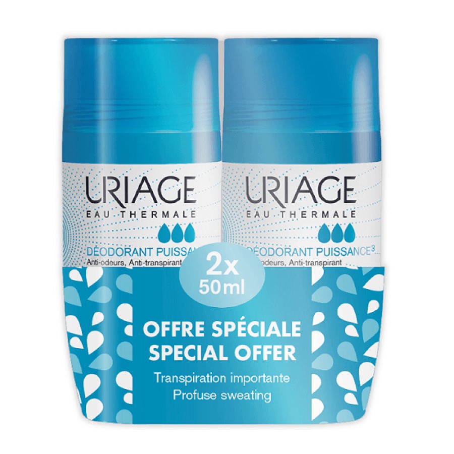 Antiperspirante si deodorante - Uriage Promo  Deo Roll-On Antiperspirant 50 ml, 2buc, 15001151, farmacieieftina.ro
