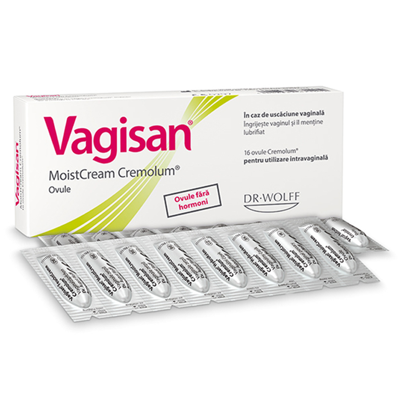 Afectiuni ginecologice - Vagisan Moistcream Cremolum 16 ovule, farmacieieftina.ro