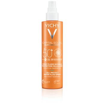 Produse pentru plaja - Vichy Capital Soleil Cell Protect Spray Fluid Invizibil Spf50+ 200ml  494300, farmacieieftina.ro