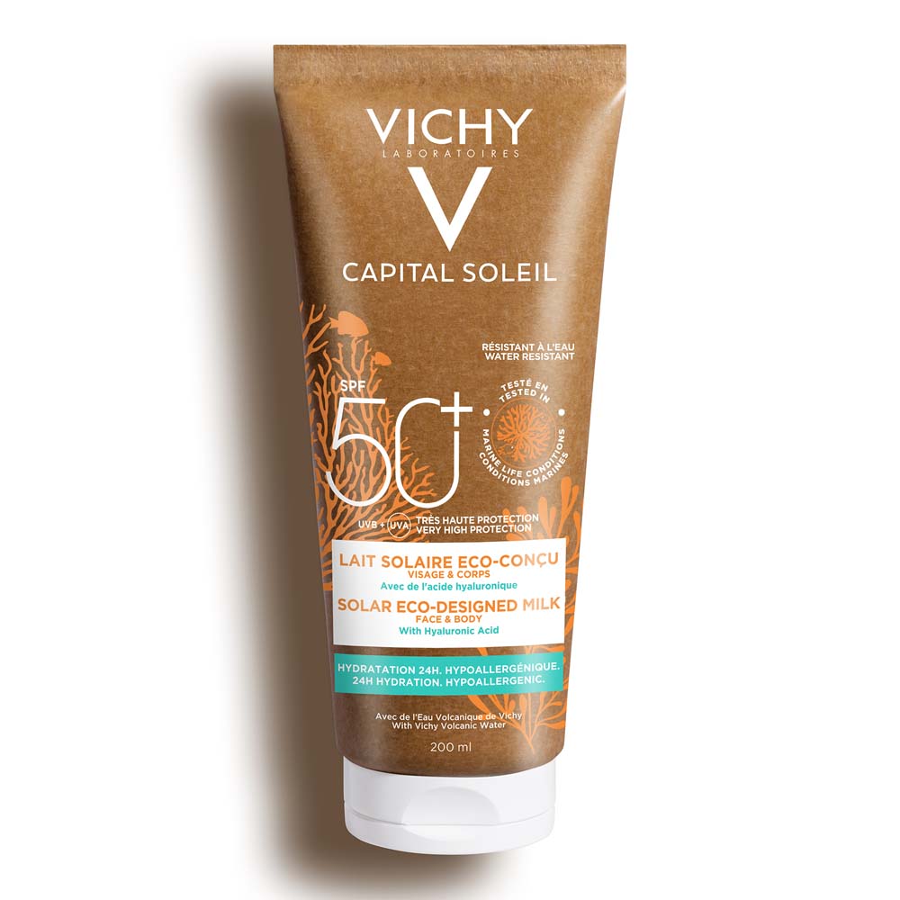 Produse pentru plaja - Vichy Capital Soleil Lapte cu Protectie Solara Eco Spf50+ 200ml 363901, farmacieieftina.ro