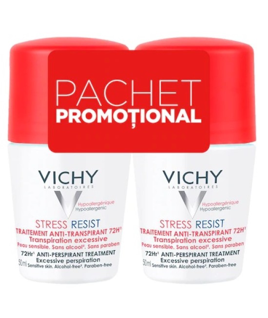 Antiperspirante si deodorante - Vichy Deo Bipack Stress Resist 2X50ml 6332622, farmacieieftina.ro