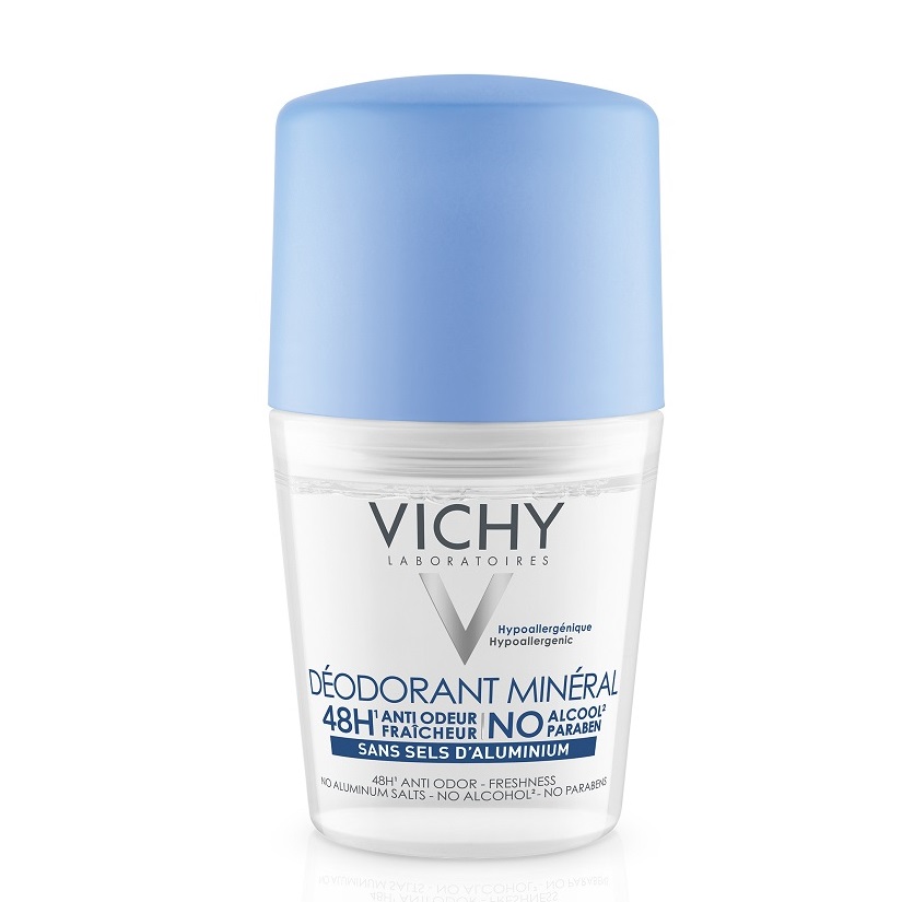 VICHY DEO ROLL-ON DEODORANT MINERAL 48H FARA SARURI DE ALUMINIU 50ML 9174420