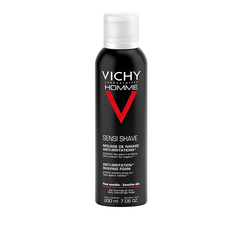 Produse pentru ras - Vichy Homme Spuma Pentru Barbierit Anti-Iritatii 200 ml, 6634106, farmacieieftina.ro