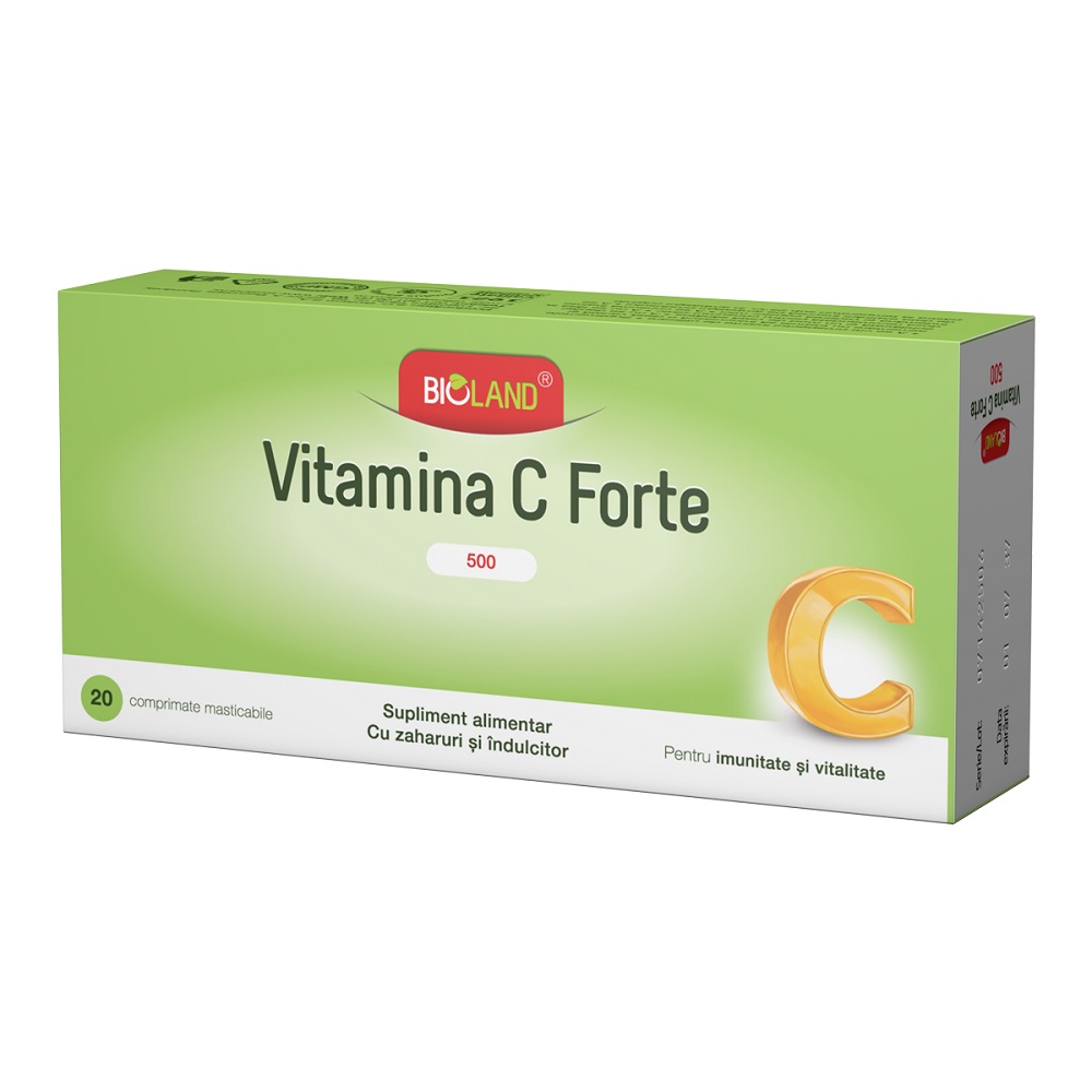Imunitate scazuta - Vitamina C forte 500 mg , 20 comprimate, farmacieieftina.ro