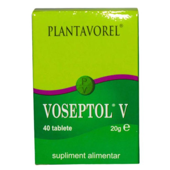 Durere in gat - Voseptol V, 40 Tablete, Plantavorel, farmacieieftina.ro