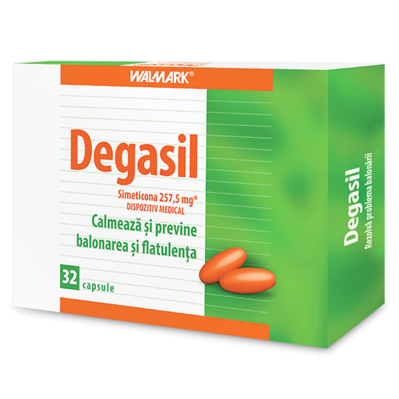 Afectiuni digestive si intestinale - Degasil, 32 Capsule, Walmark, farmacieieftina.ro