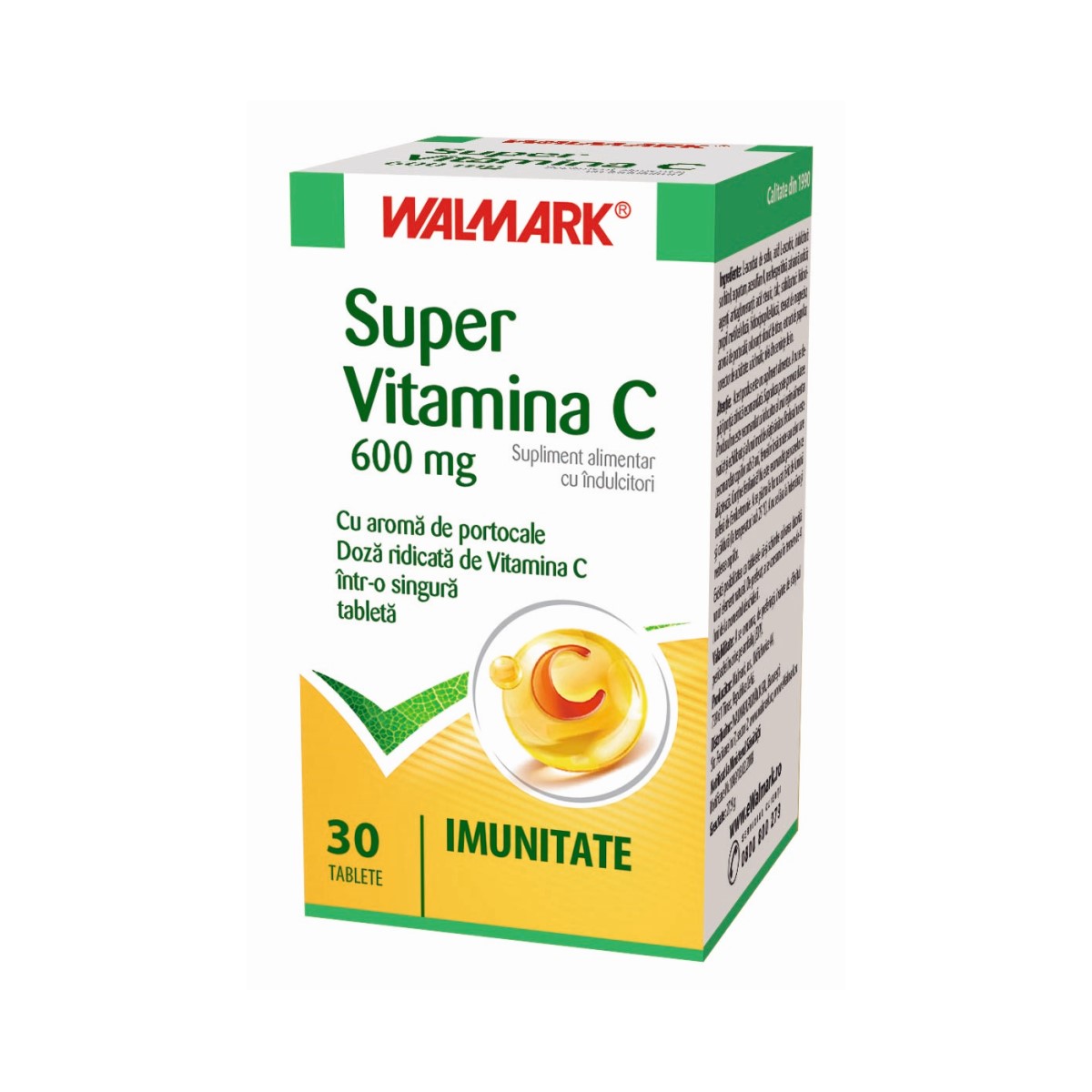Imunitate scazuta - WALMARK  SUPER VIT C 600MG X 30TB, farmacieieftina.ro