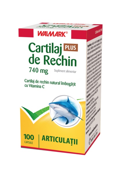 Afectiuni ale articulatiilor si sistemului osos - Cartilaj de Rechin Plus ,100 capsule, Walmark, farmacieieftina.ro