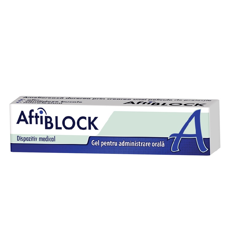 Afectiuni ale cavitatii bucale - Aftiblock gel, 8 G, Zdrovit, farmacieieftina.ro