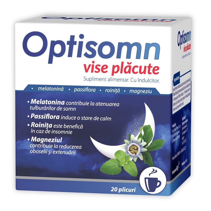 Insomnie - Zdrovit Optisomn Vise Placute, 20 plicuri, farmacieieftina.ro