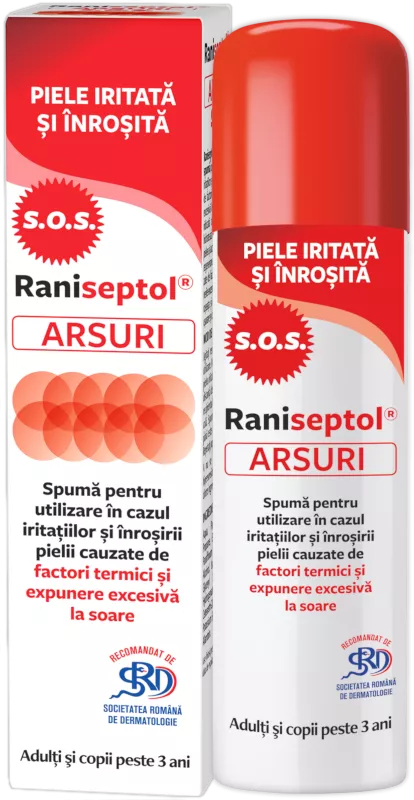 Arsuri, rani si cicatrici - Zdrovit Raniseptol S.O.S Spuma 150 ml, farmacieieftina.ro