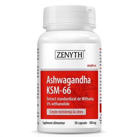 Tonice generale - Zenyth Ashwagandha KSM-66, 30 Cps, farmacieieftina.ro