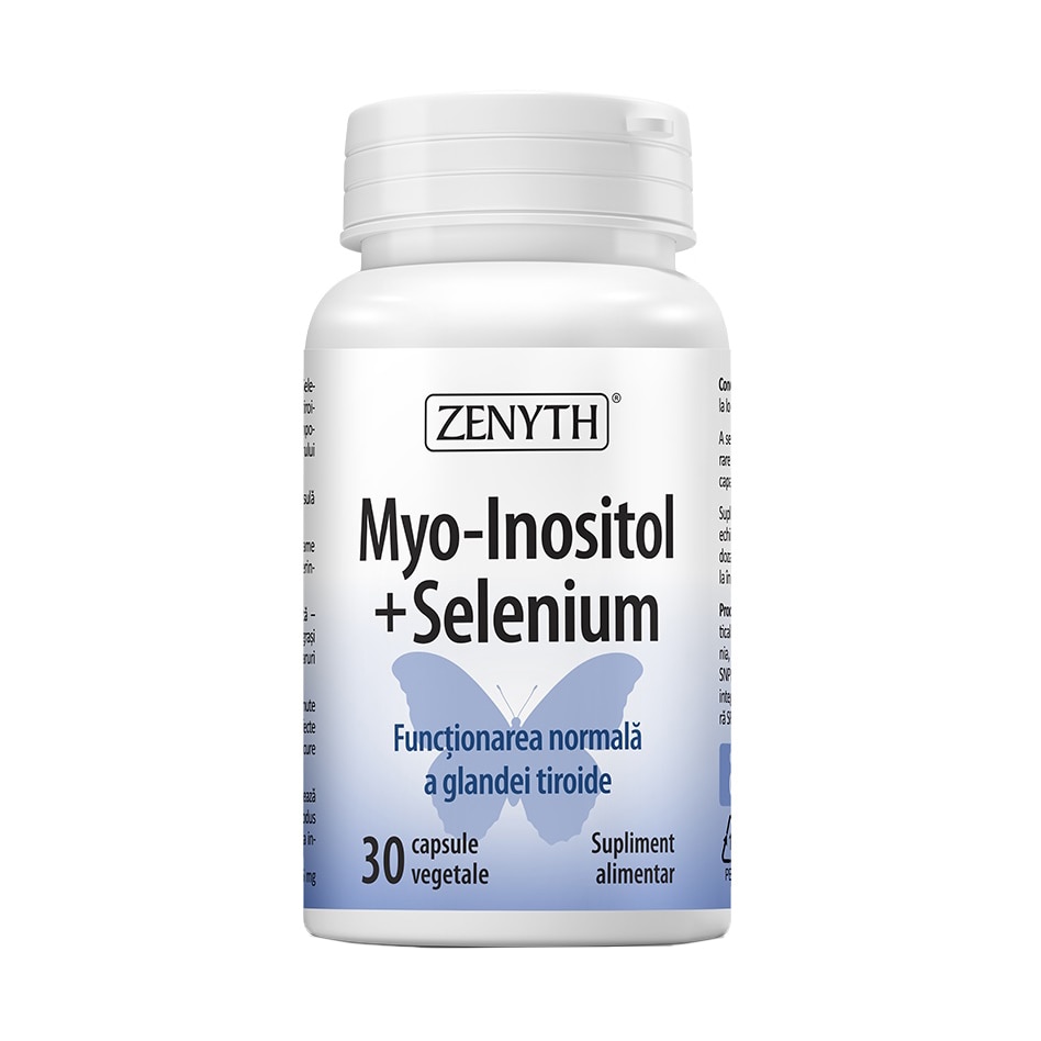 Vitamine minerale si antioxidanti - Zenyth Myo-Inositol + Seleniu 30 Capsule Vegane, farmacieieftina.ro