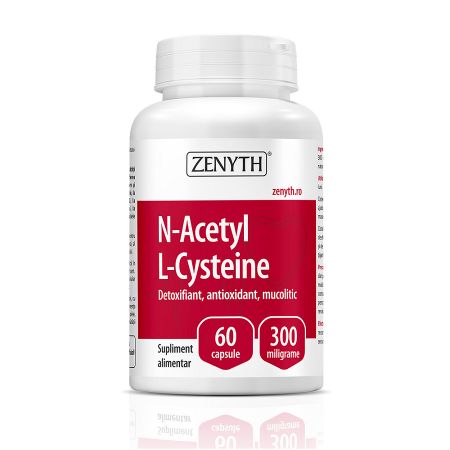 Antioxidante si detoxifiante - ZENYTH N-ACETYL L-CYSTEINE 300MCG ,60 capsule, farmacieieftina.ro