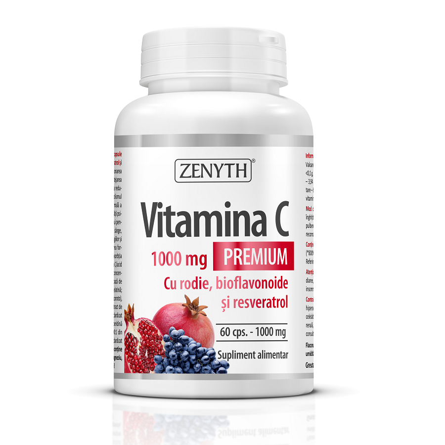Imunitate scazuta - Zenyth Vitamina C Rodie Premium 1000 mg, farmacieieftina.ro