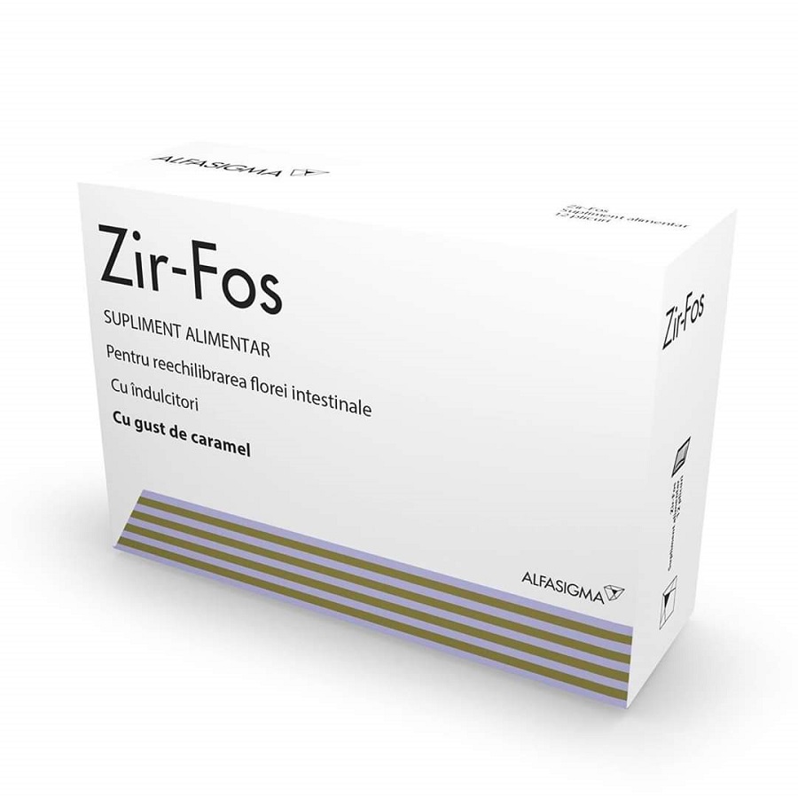 Constipatie - Zir Fos 250 mg,  12 plicuri, farmacieieftina.ro