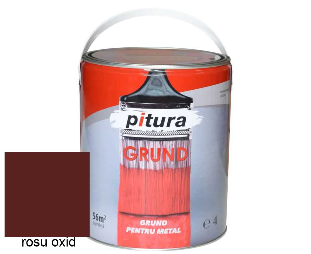 Grund pentru metal, PITURA, int/ext, rosu oxid, 10 L
