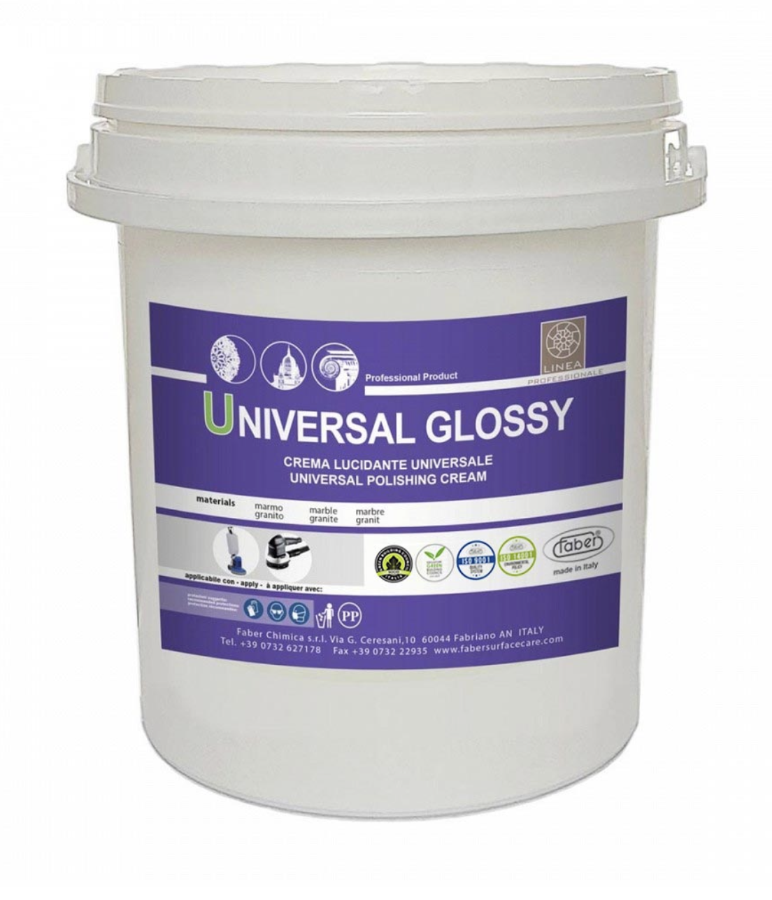 Polishare si indepartare zgarieturi - Crema UNIVERSAL GLOSSY pentru piatra naturala, 5KG, FABER , stoneproof.ro