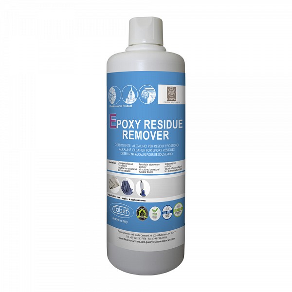 Detergenti piatra naturala - Detergent alcalin Epoxy Residue Remover, 1l Faber, pentru indepartarea reziduurilor epoxidice si a mortarelor de pe marmura, travertin si ceramica, stoneproof.ro