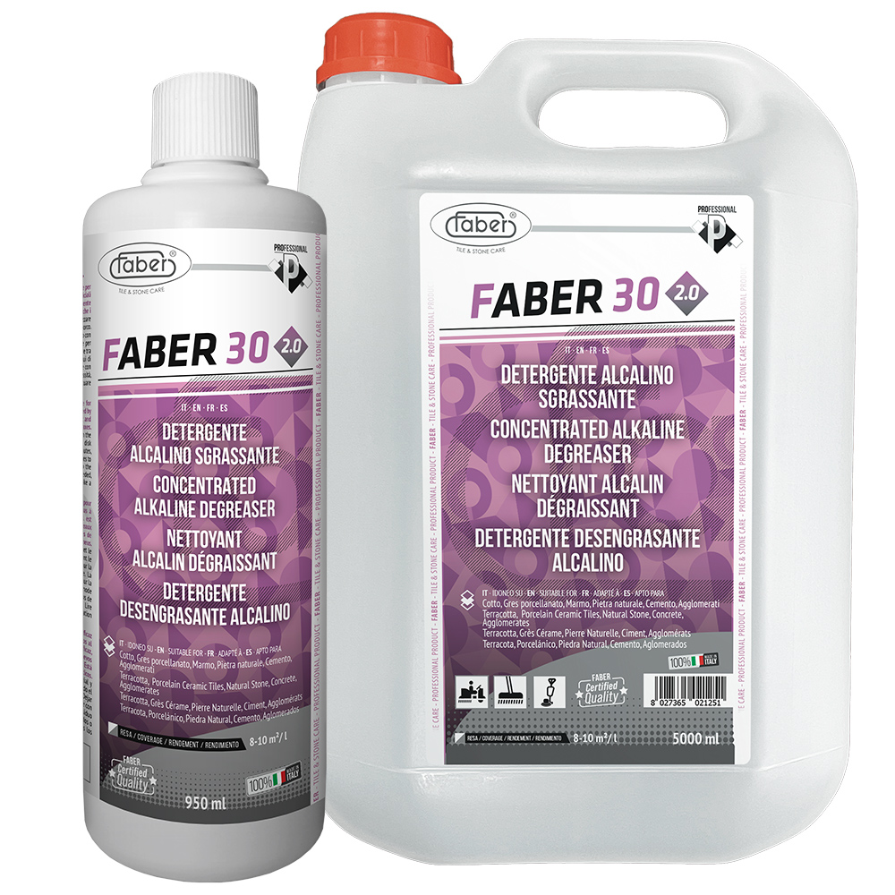 Detergenti speciali - FABER 30 2.0 – Detergent alcalin concentrat pentru curățare în profunzime, stoneproof.ro