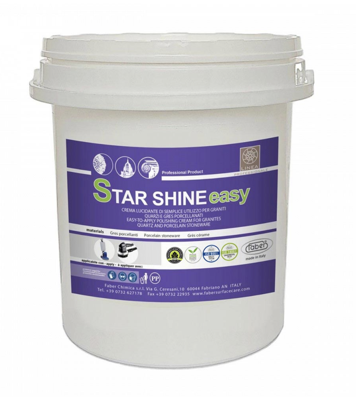 Polishare si indepartare zgarieturi - Star Shine Easy crema de lustruire pentru portelan, 5kg, FABER, stoneproof.ro
