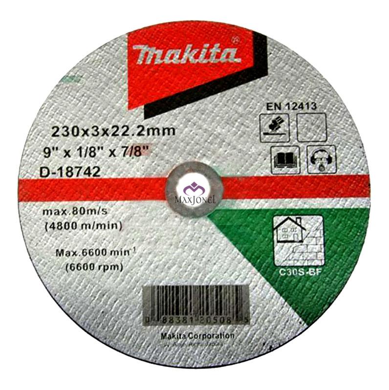 Disc abraziv Makita D-18742 pentru debitat piatra, D230x3 mm