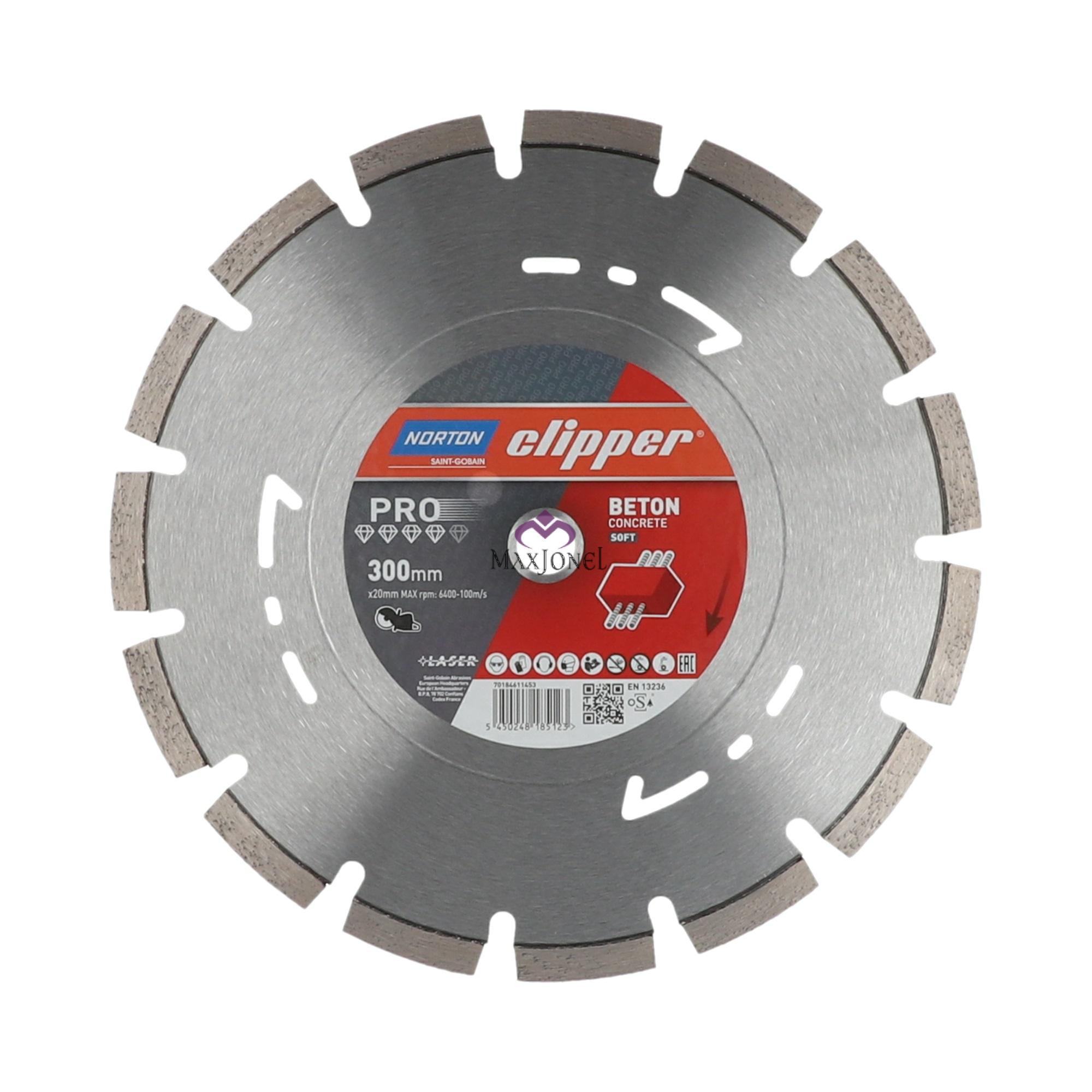 Disc diamantat Norton Clipper Pro Beton Soft Ø 300x25,4 mm
