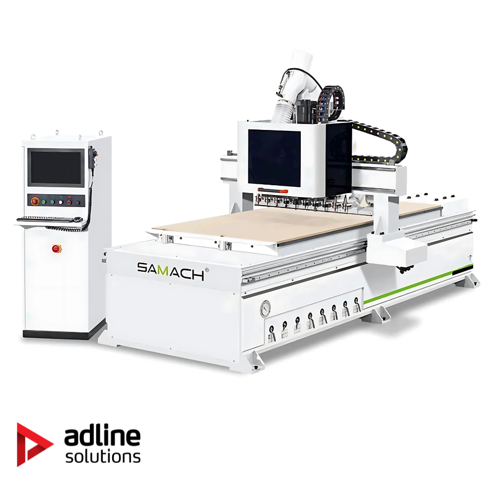 Router CNC Samach RGJ-L12 – Masă Vacuum, Motor 9kW, 12 Scule