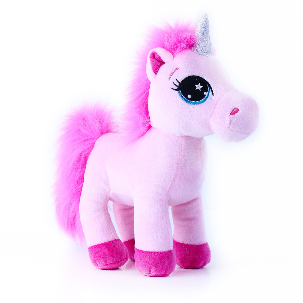  Jucărie din pluș - Unicorn roz, 23 cm