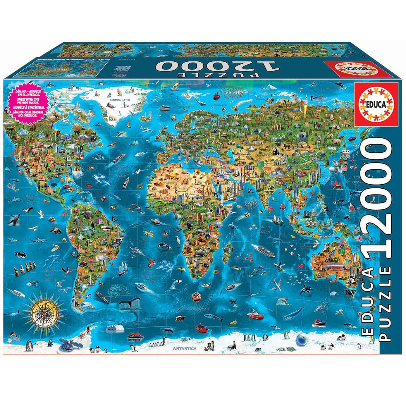 Puzzle cu 1200 de piese – Minunile lumii edituradiana.ro imagine 2022